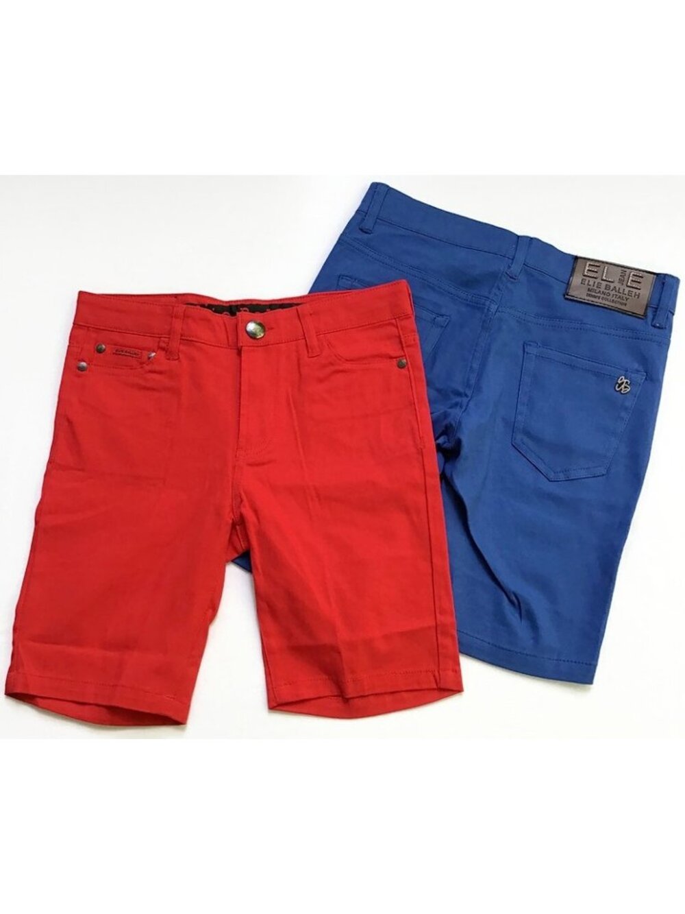 Elie Balleh Milano Italy Boys Red & Blue Shorts Size 10 Denim’s Collection